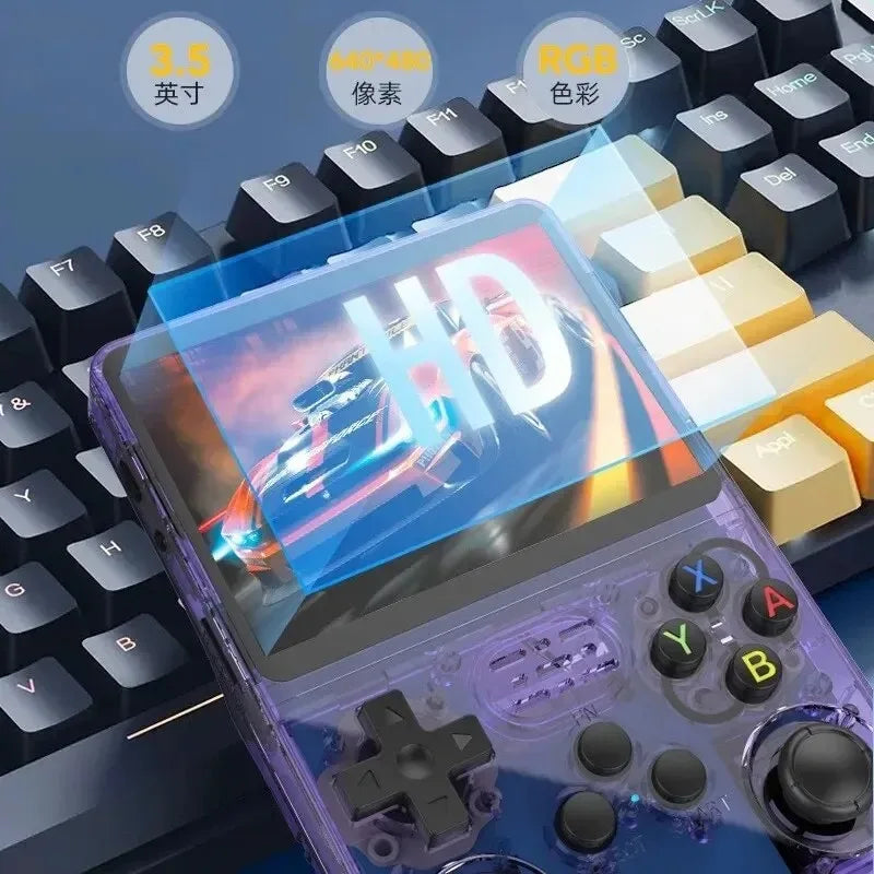 R36S Retro Handheld Video Game Console Linux System 3.5 Inch IPS Screen R35S plus Portable Pocket Video Player 64GB 128GB